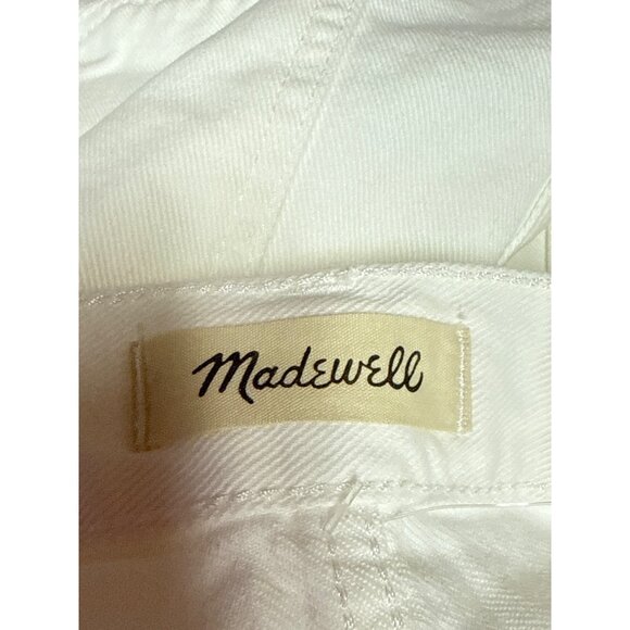 Madewell Women's Shorts Button Fly Relaxed Denim Tile White Cut Off Size 31 NWT - Picture 9 of 12